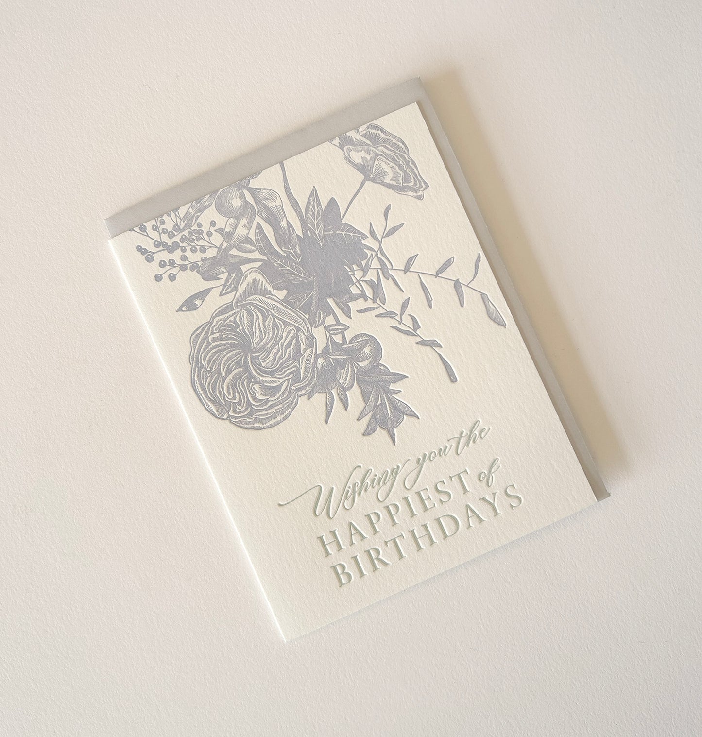 Wishing You the Happiest of Birthdays Letterpress Greeting Card