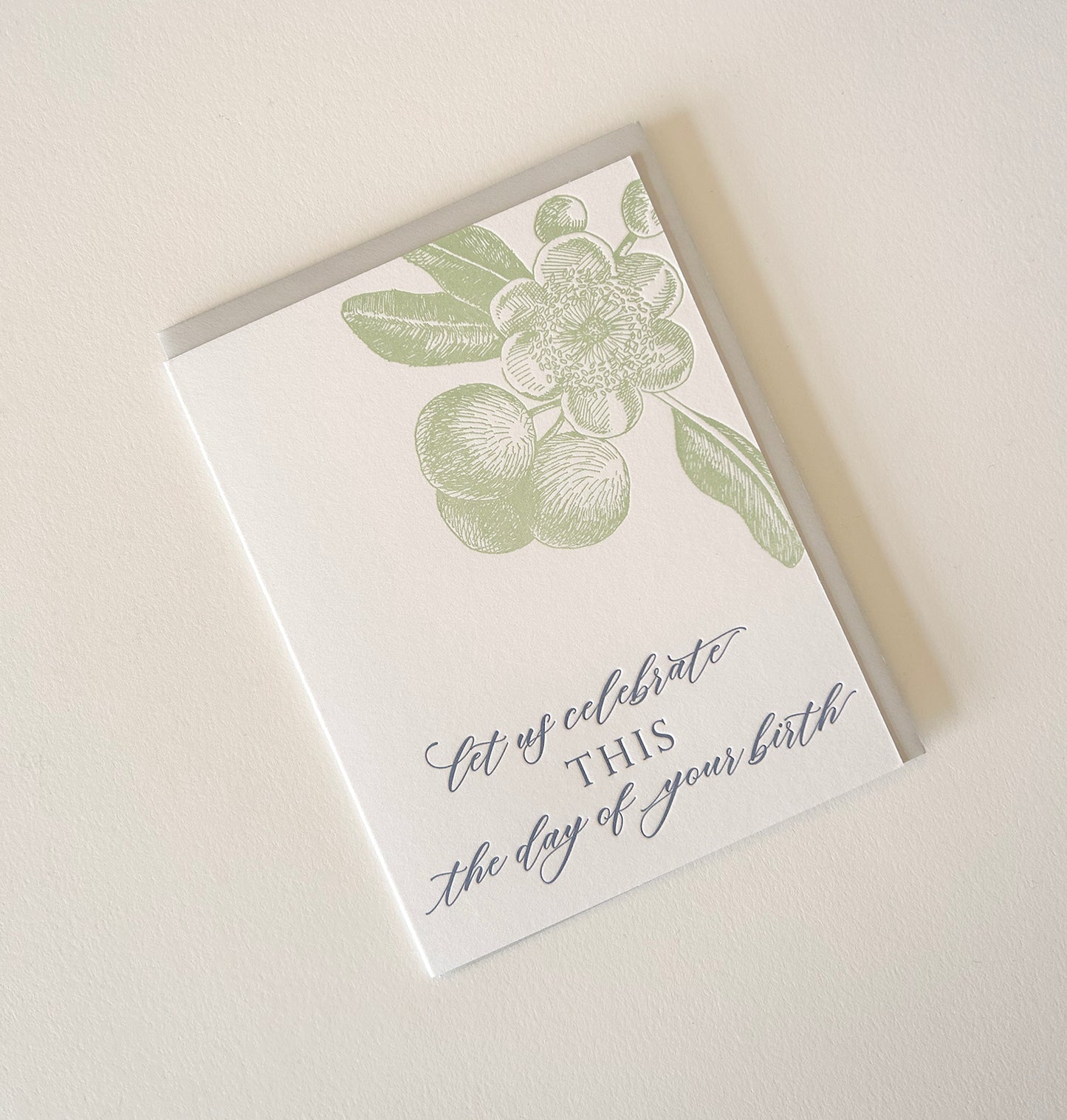 Celebrate the Day of Your Birth Letterpress Greeting Card