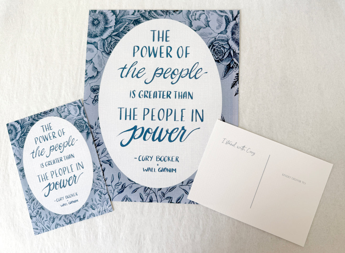 "The power of the people-is greater than the people in power" - Senator Cory Booker Quote Art Print