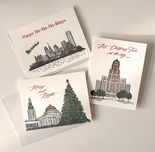 Christmas City Hall Holiday Greeting Card Pack