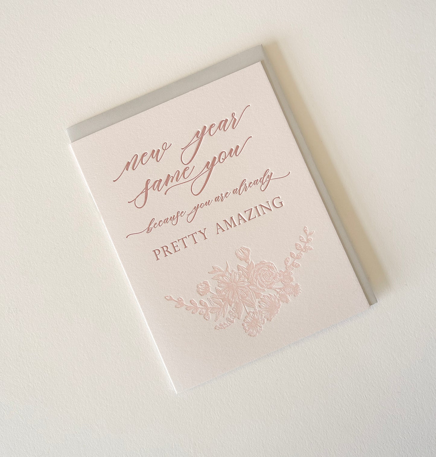 New Year, Same You Letterpress Greeting Card