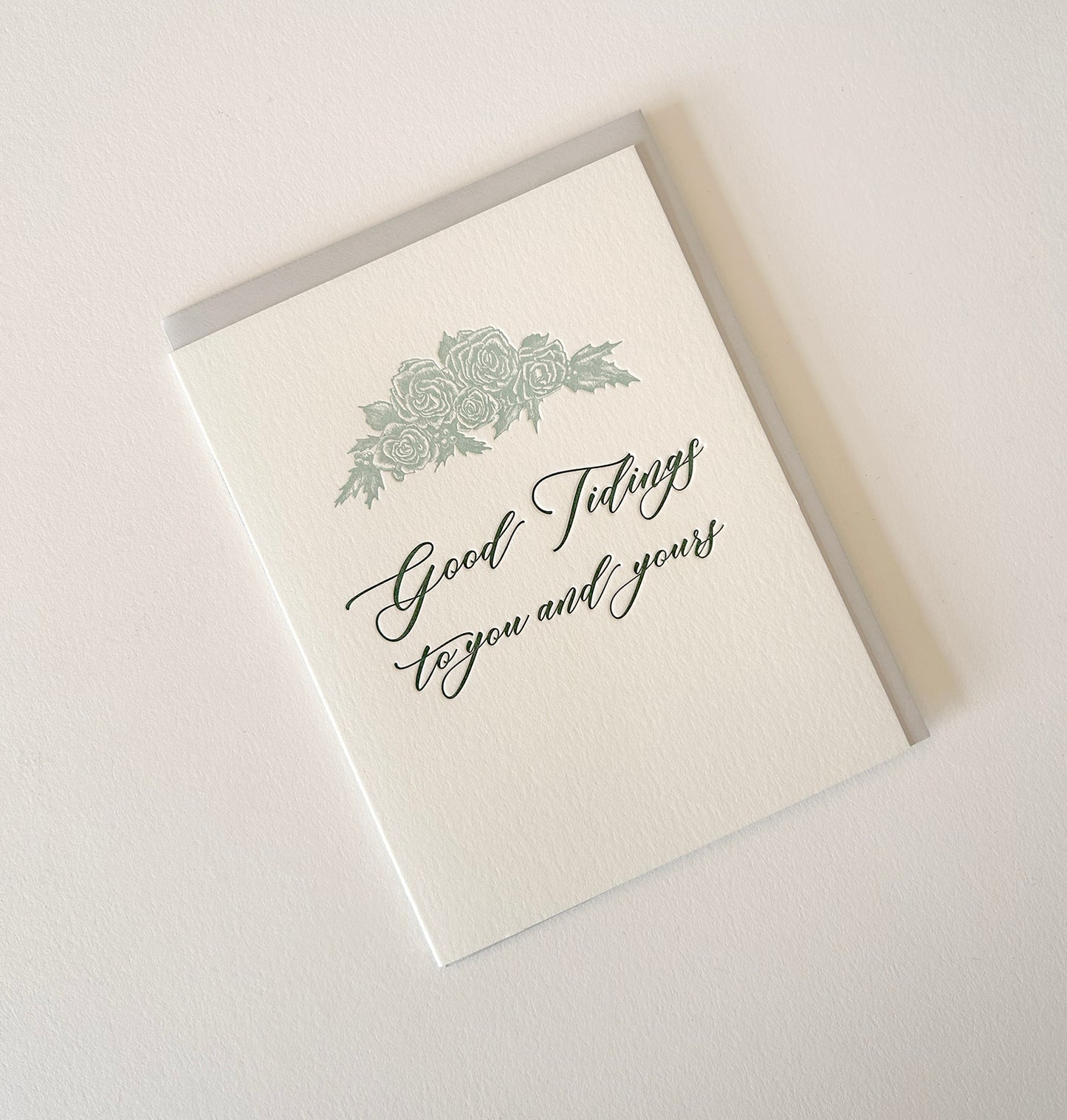 Good Tidings Holiday Letterpress Greeting Card