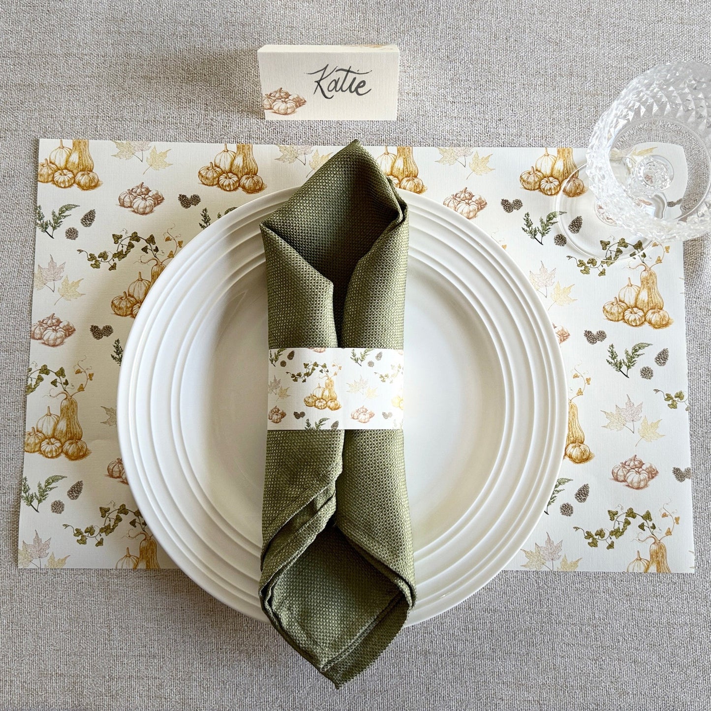 Autumn Harvest Place Cards – Double-sided Table Tents (Set of 12)