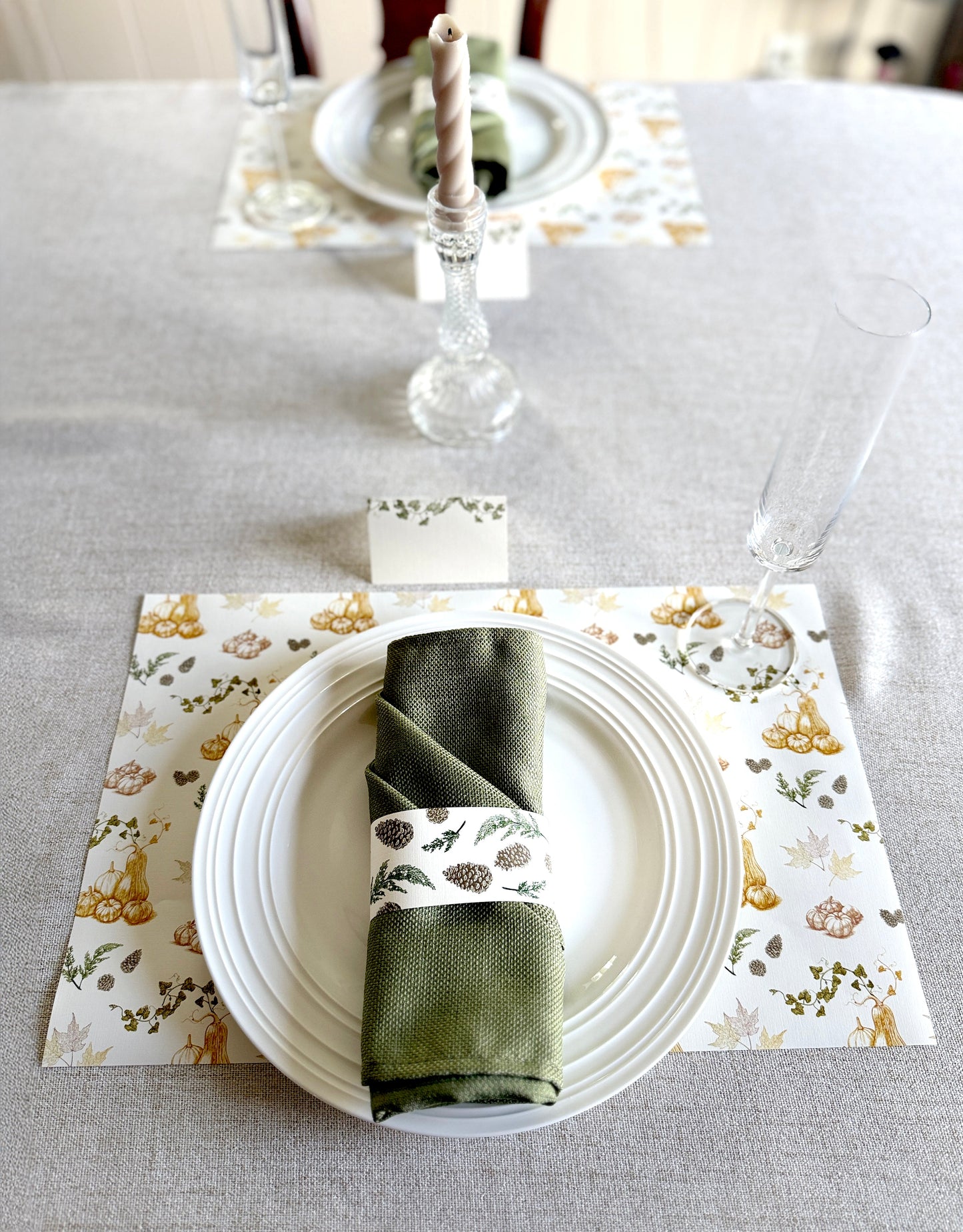 Vine Place Cards – Double-sided Table Tents (Set of 12)