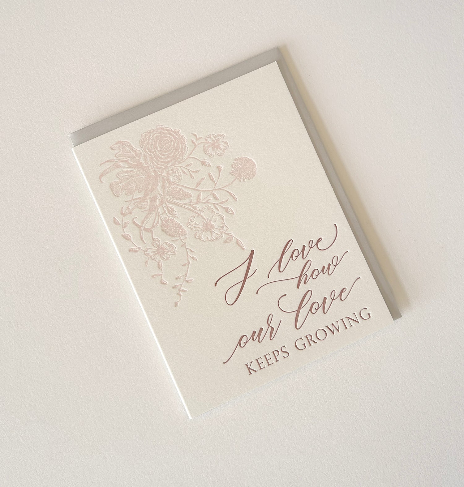Our Love Keeps Growing Letterpress Greeting Card | Love – Rust Belt Love