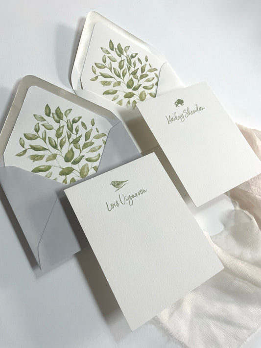 October Semi-Custom Stationery: Growing Greenery Suite