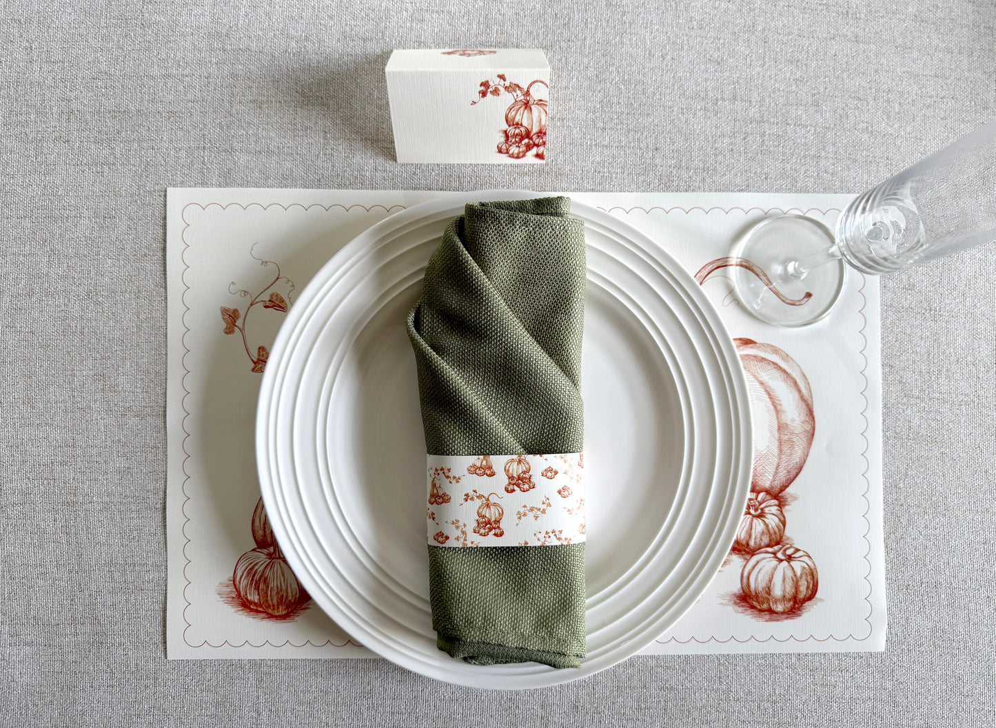 Pumpkins & Squash Place Cards – Double-sided Table Tents (Set of 12)