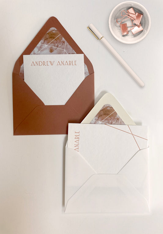 July Semi-Custom Stationery: Art Deco Splash