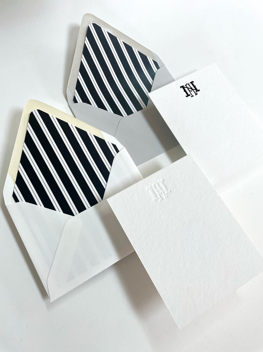 September Semi-Custom Stationery: Classic Monogram