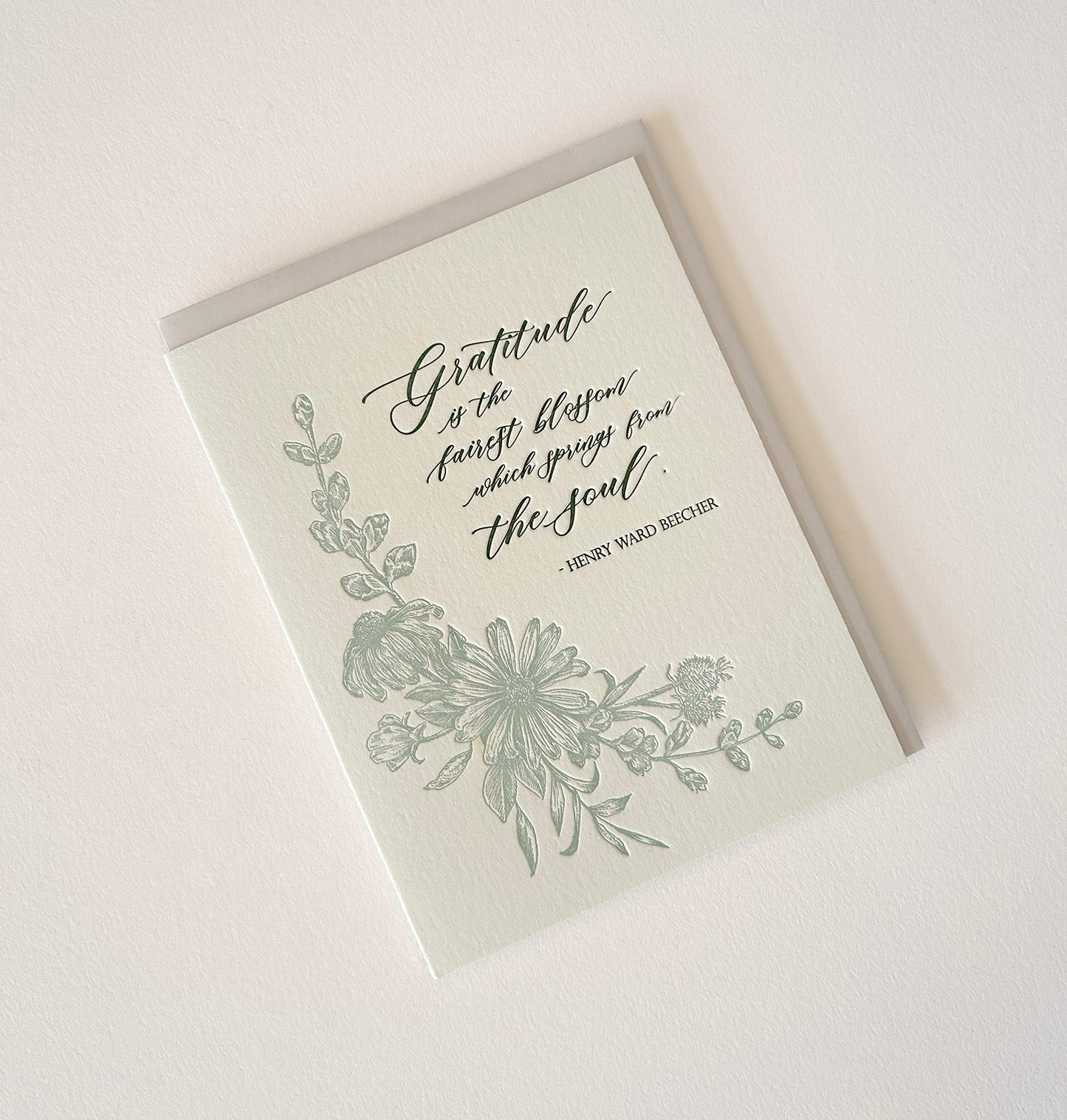 Gratitude Letterpress Greeting Card