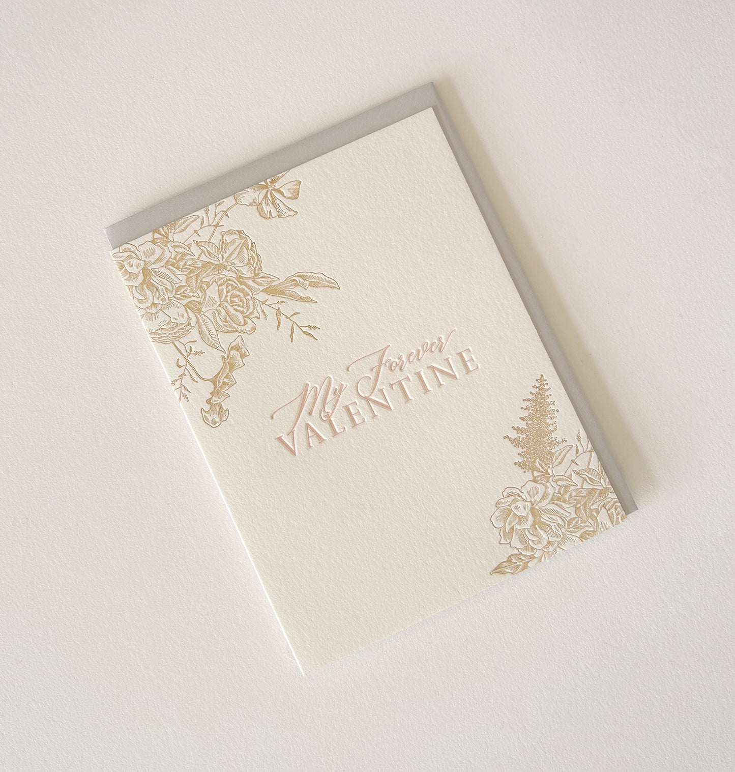 My Forever Valentine Letterpress Greeting Card