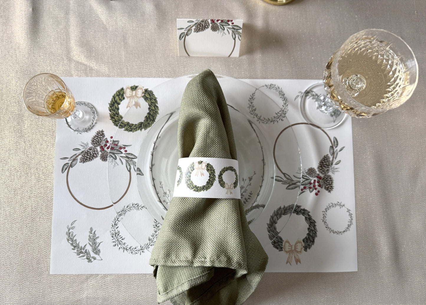 Wreath Napkin Bands (Set of 12)