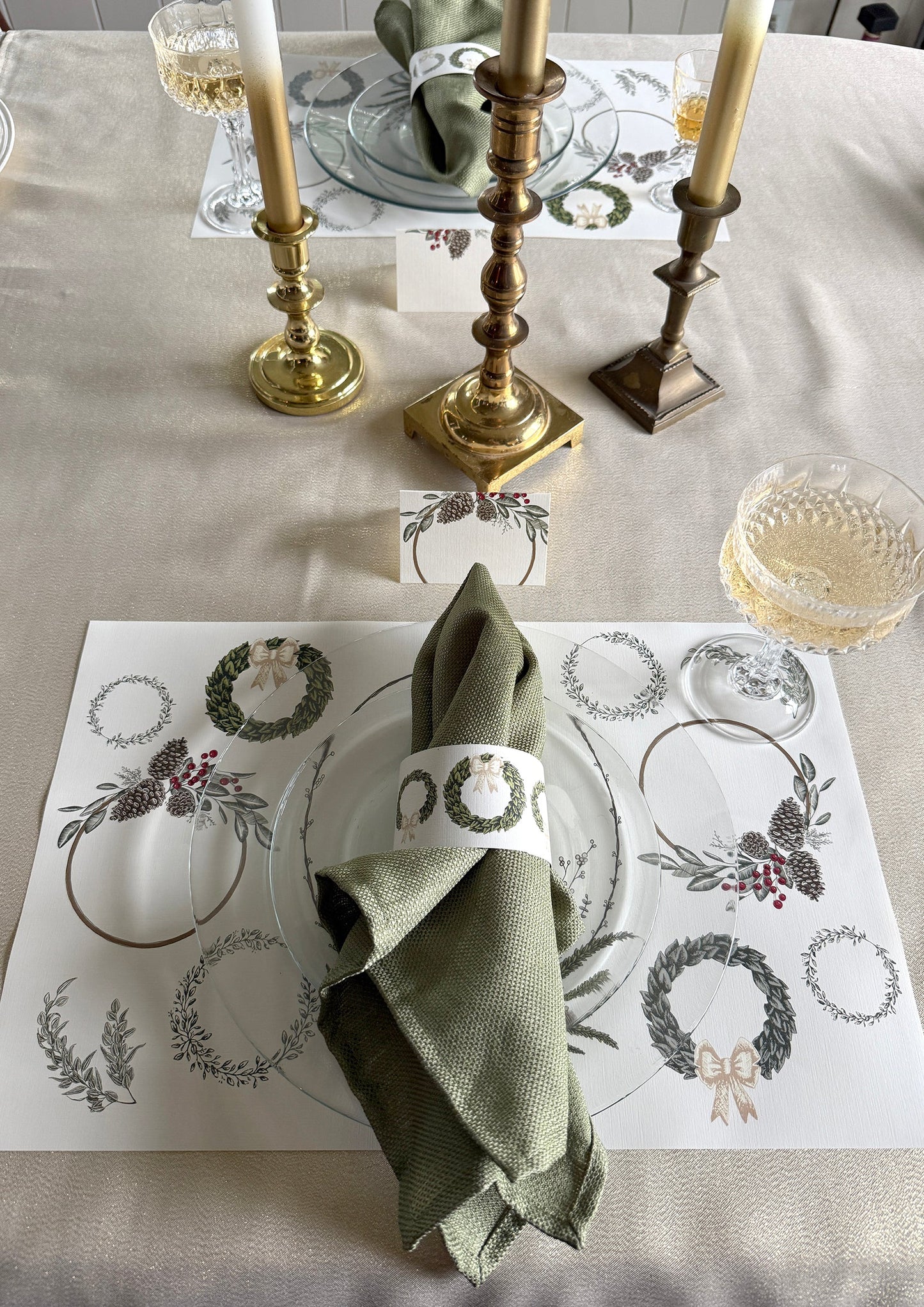 Wreath Napkin Bands (Set of 12)