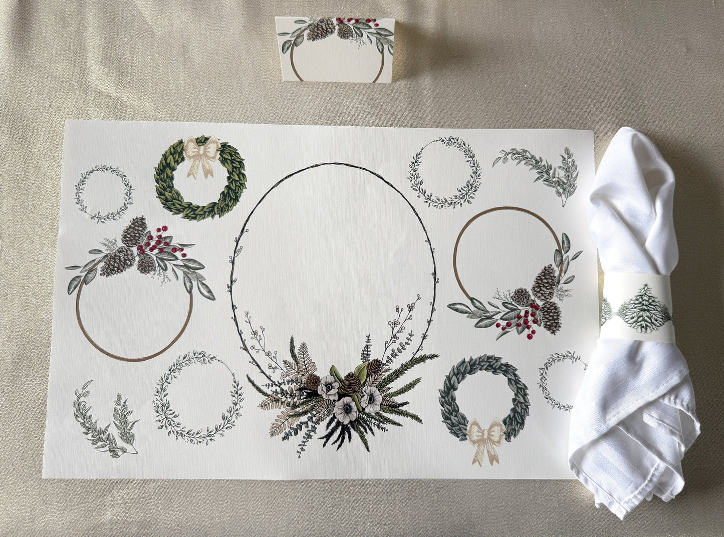 Wreath Placemats (Set of 12)