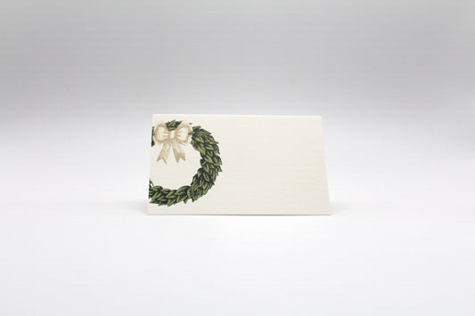 Wreath Place Cards – Double-sided Table Tents (Set of 12)