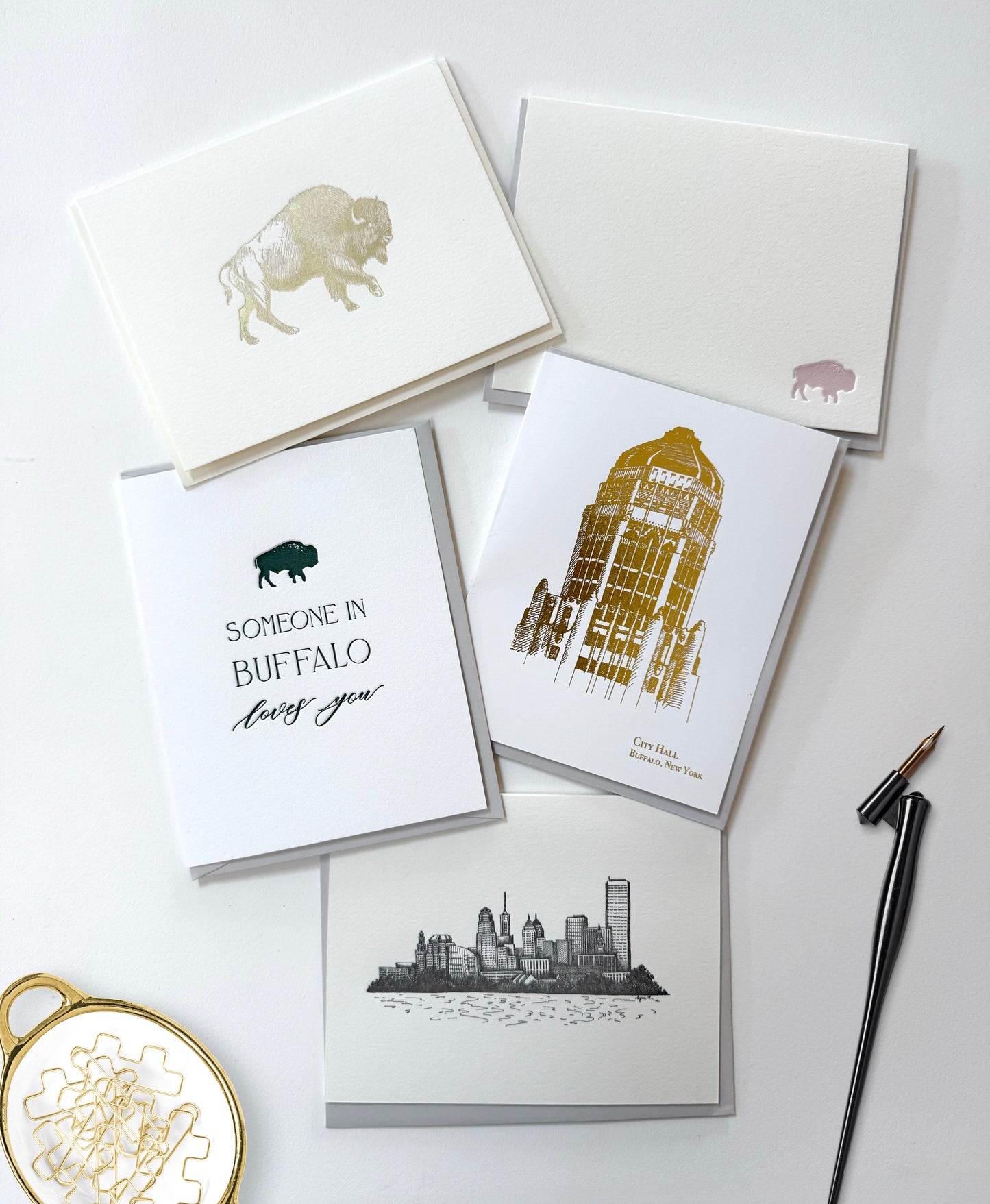 Tiny Buffalo Letterpress Card Pack