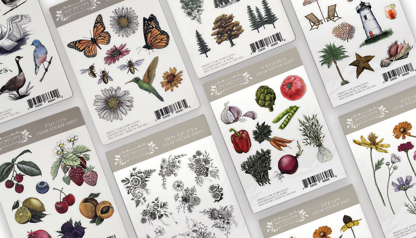 Trees Clear Sticker Sheet