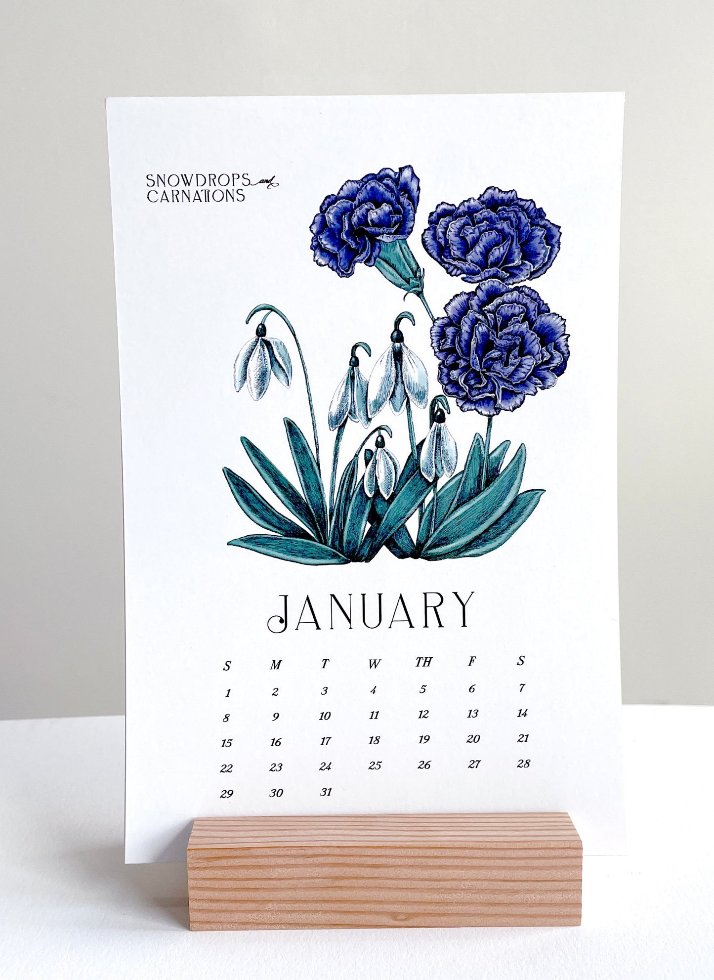 2023 Floral Desktop Calendar