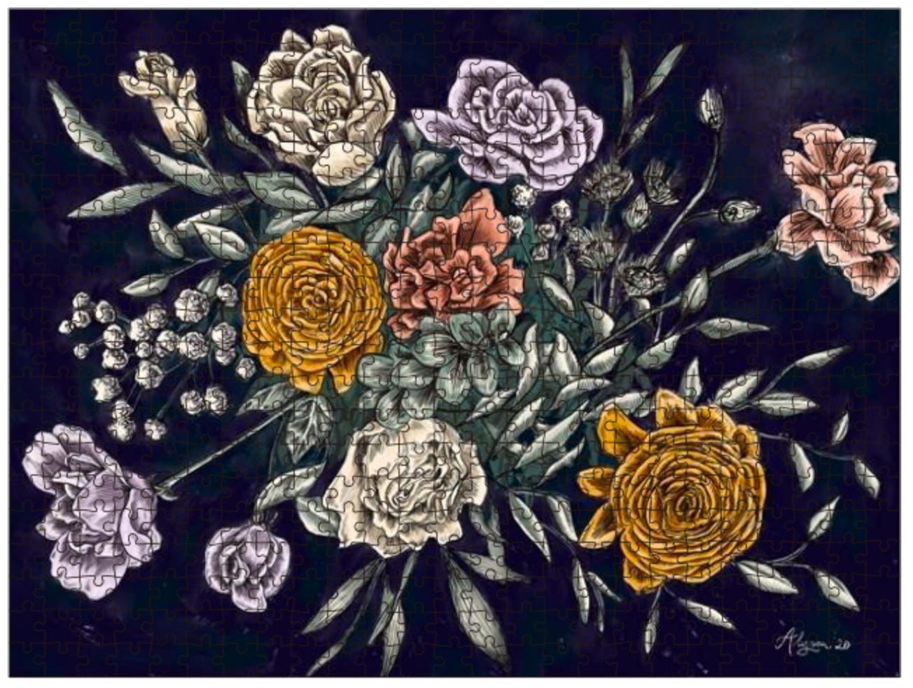 Floral 500 Piece Puzzle