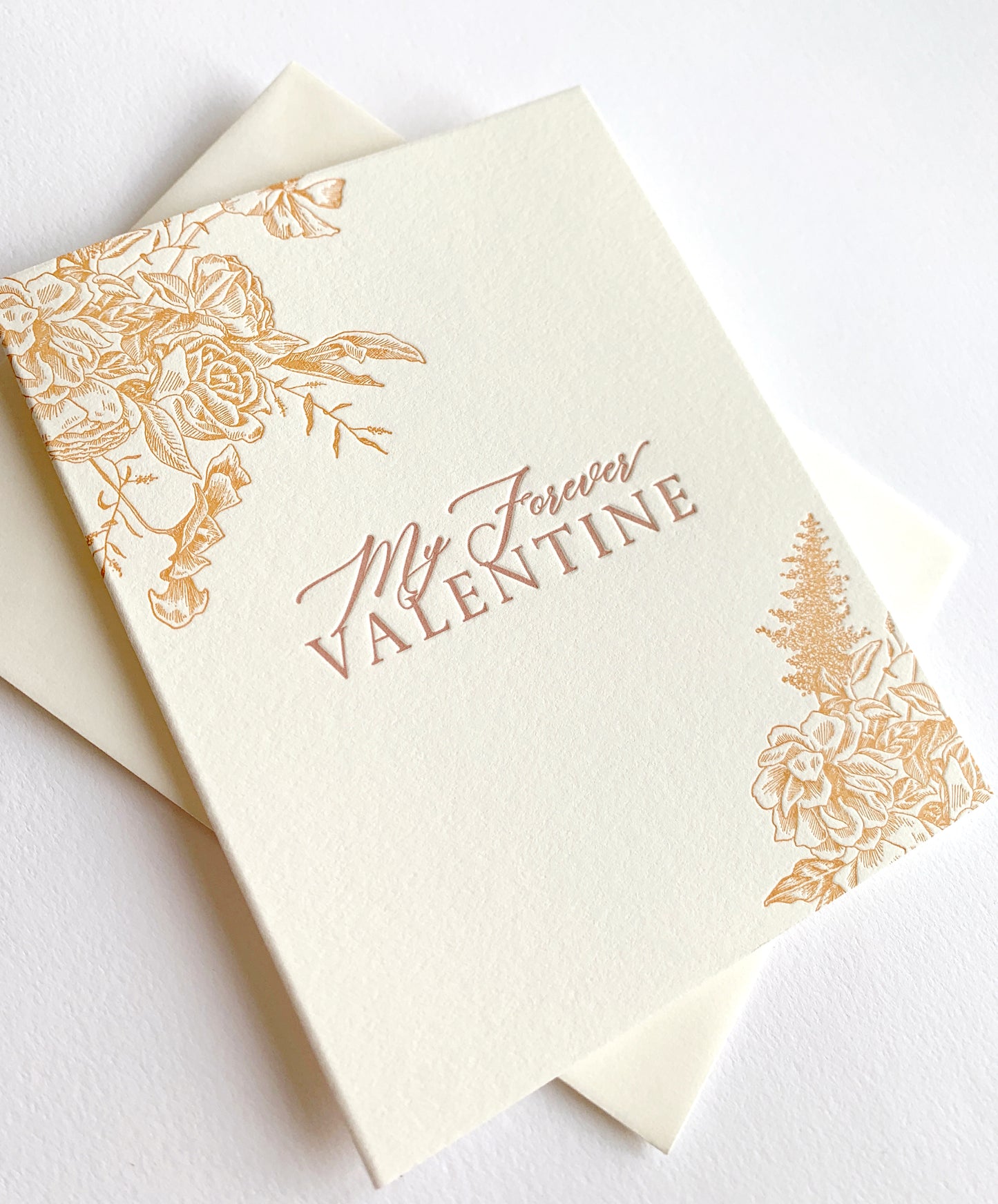 My Forever Valentine Letterpress Greeting Card