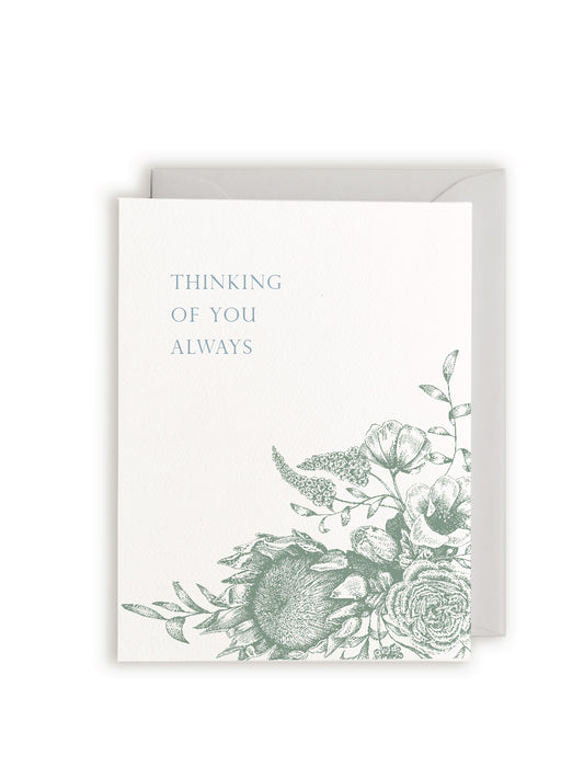 Thinking of You Always Letterpress Greeting Card