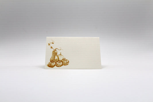Autumn Harvest Place Cards – Double-sided Table Tents (Set of 12)