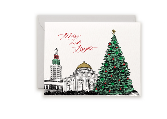 Merry & Bright Downtown Holiday Greeting Card