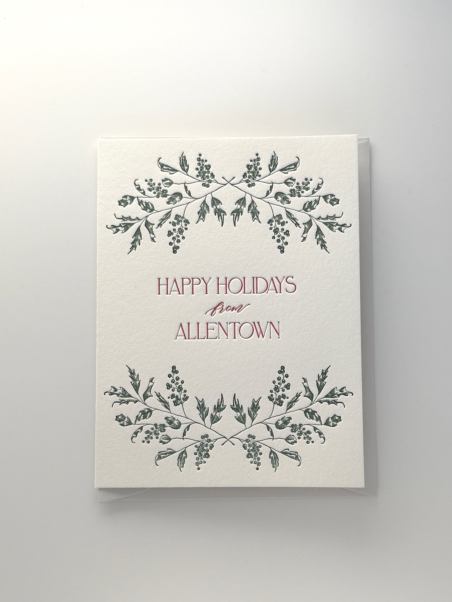 Happy Holidays from Allentown Letterpress Greeting Card