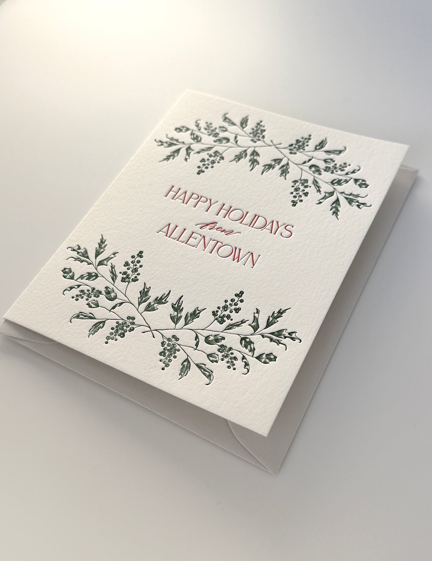Happy Holidays from Allentown Letterpress Greeting Card
