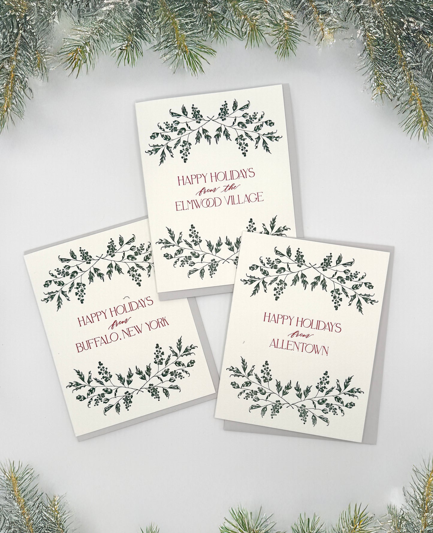 Happy Holidays from Allentown Letterpress Greeting Card