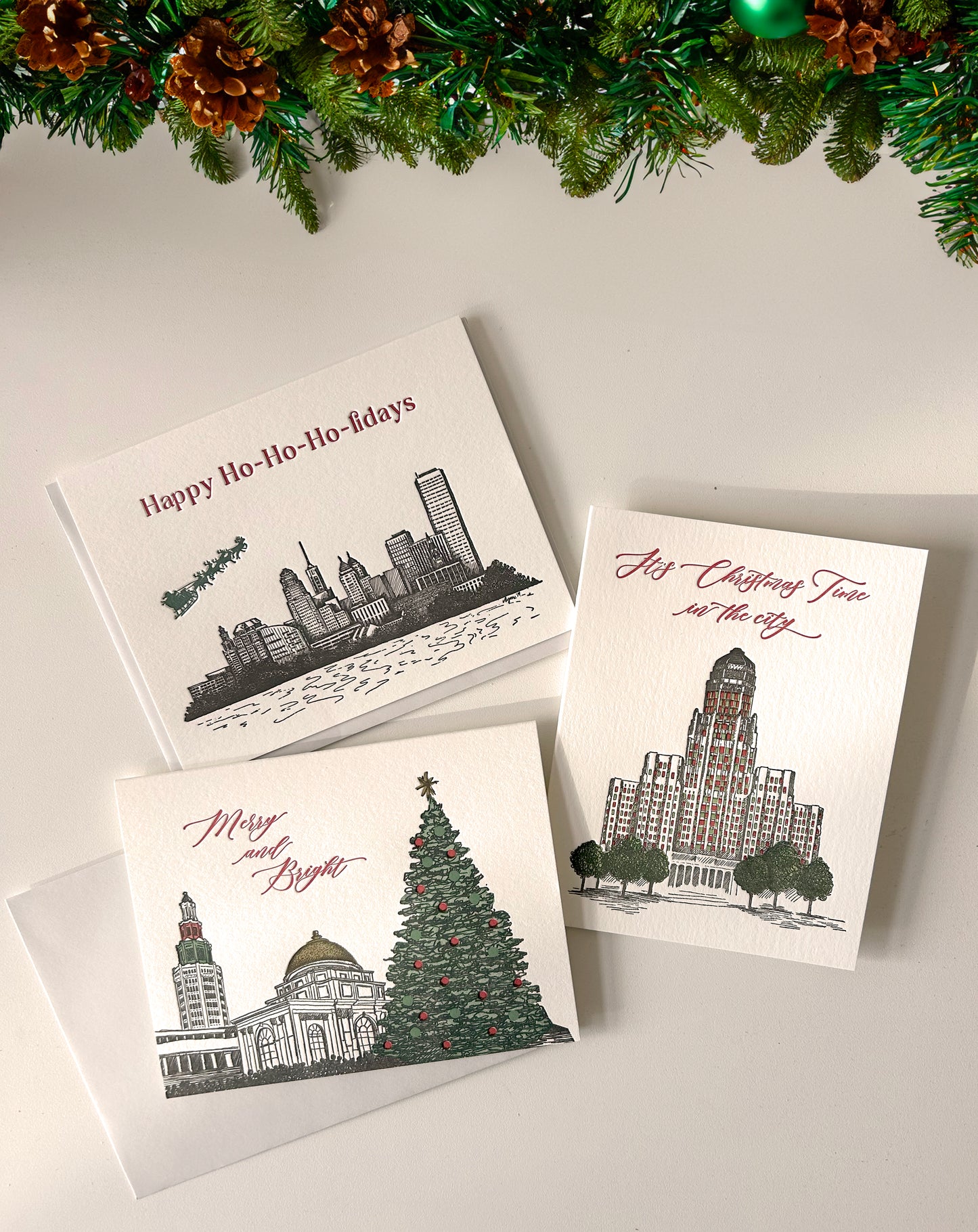 Merry & Bright Downtown Holiday Greeting Card Pack