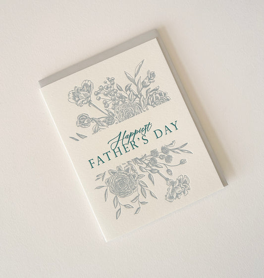 Happy Father's Day Letterpress Greeting Card