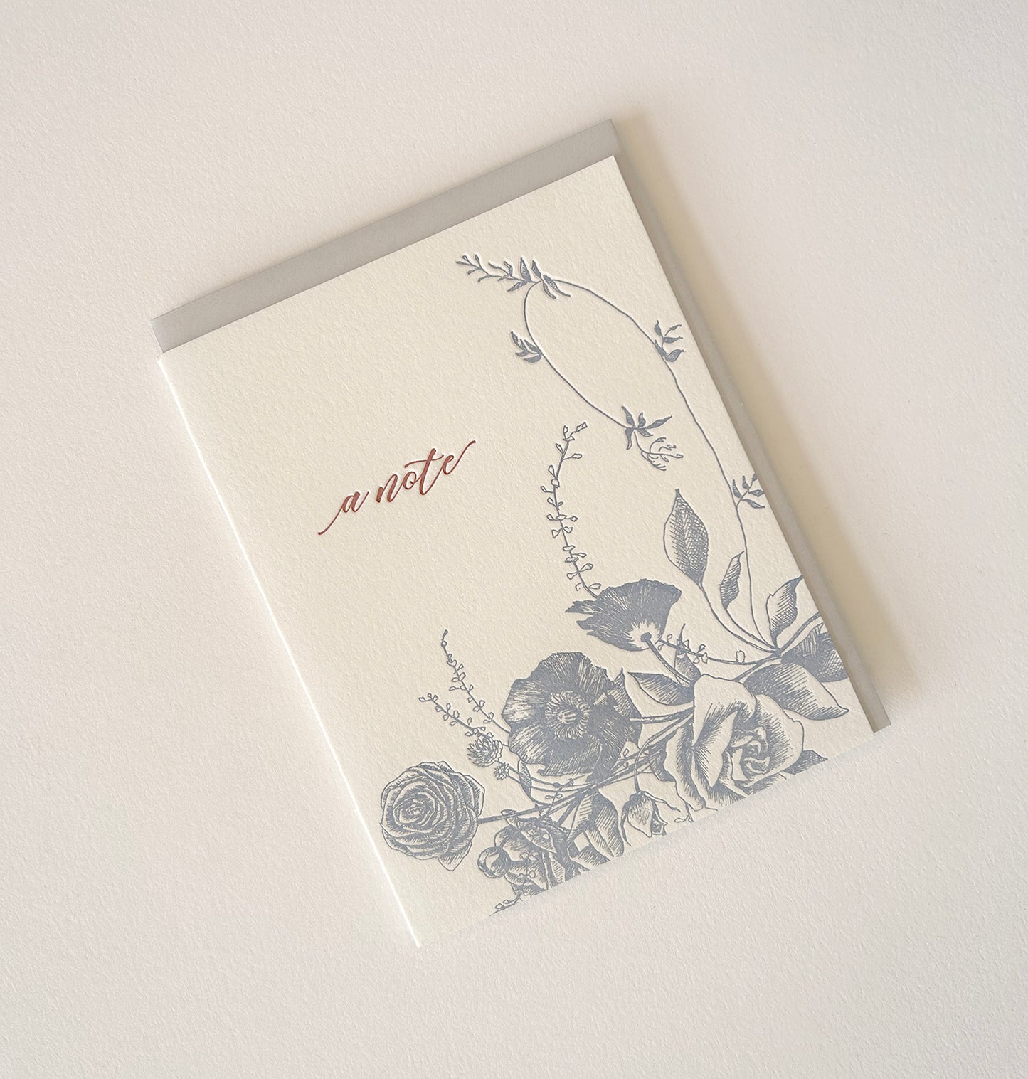 A Note Letterpress Greeting Card