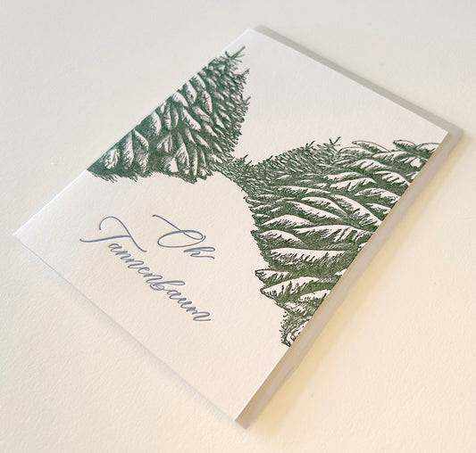 Oh Tannenbaum Holiday Letterpress Card Pack