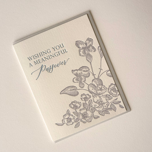 Wishing You A Meaningful Passover Letterpress Greeting Card