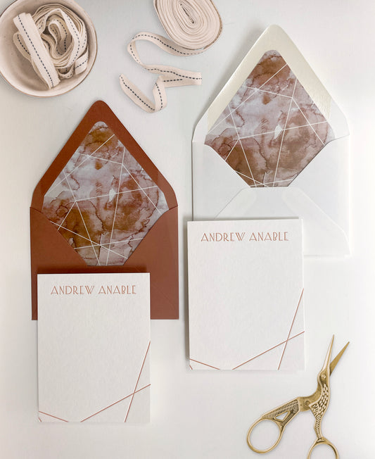 July Semi-Custom Stationery: Art Deco Splash