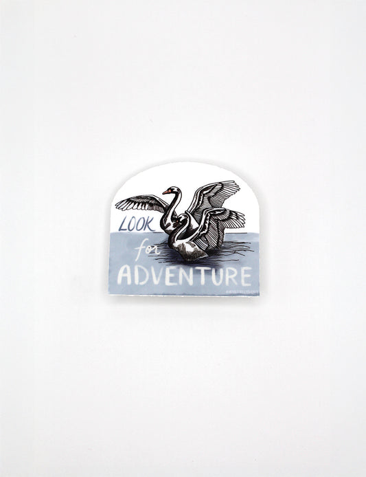 Look for Adventure Swan Sticker