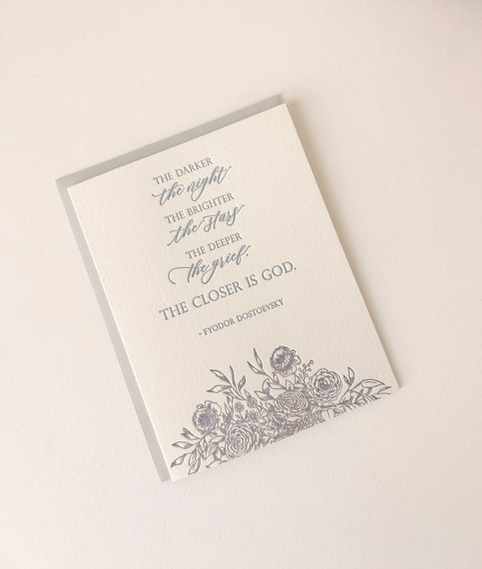 Love You Floral Letterpress Greeting Card – Rust Belt Love