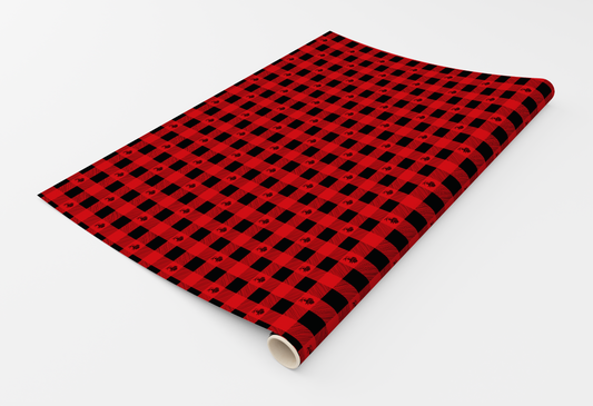 Red Buffalo Plaid Wrapping Paper