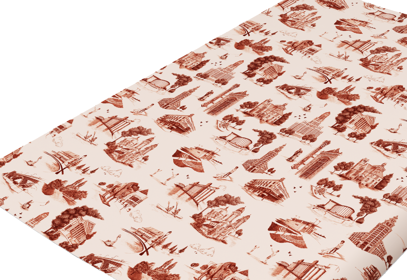 Toile de Buffalo Wrapping Paper