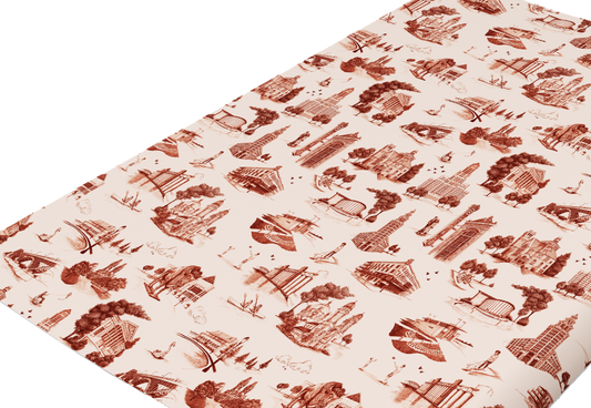 Toile de Buffalo Wrapping Paper
