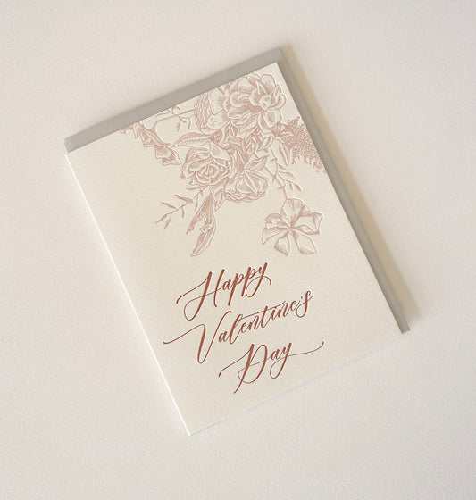 Happy Valentine's Day Letterpress Greeting Card