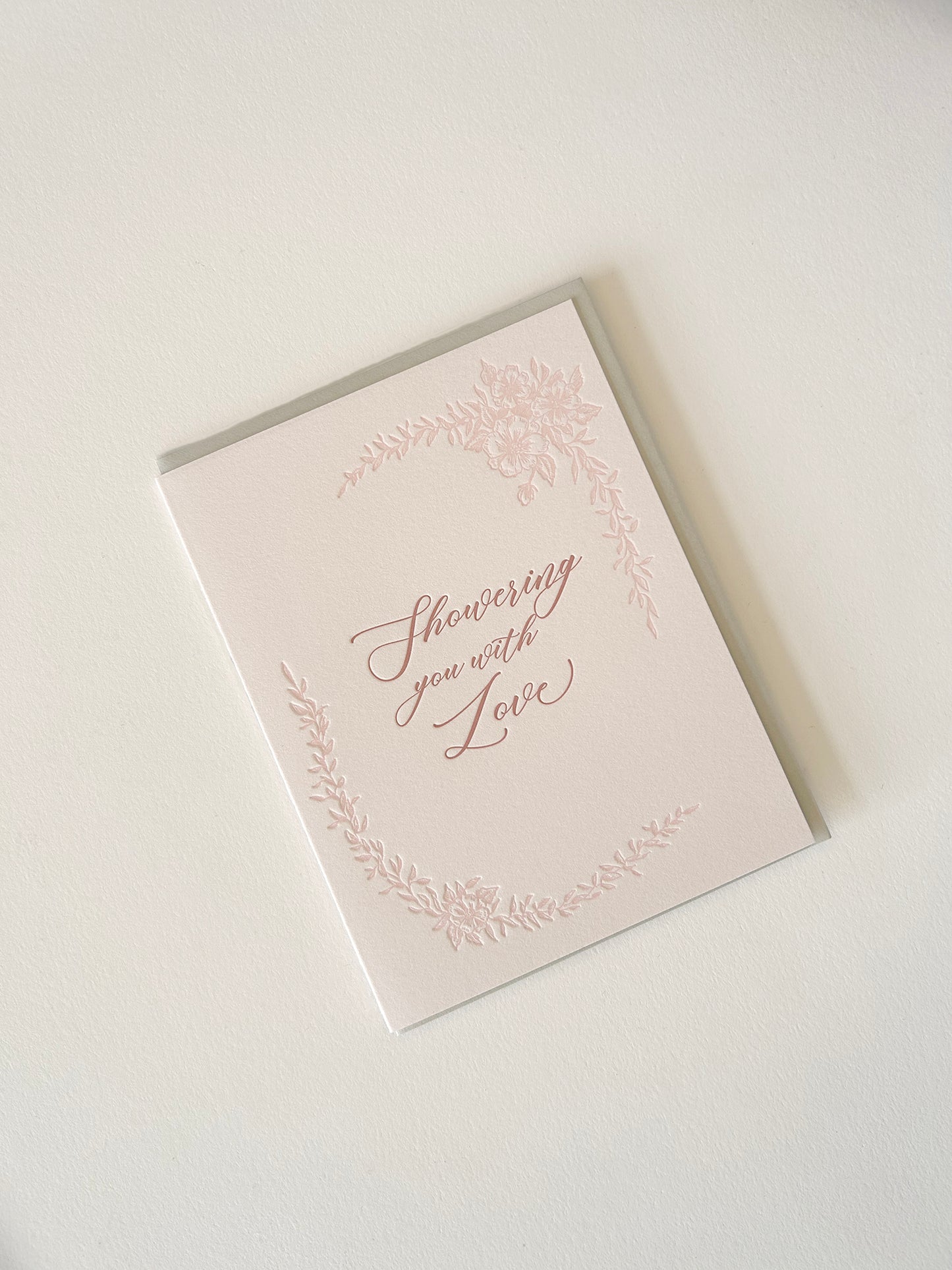 Showering You With Love Letterpress Greeting Card