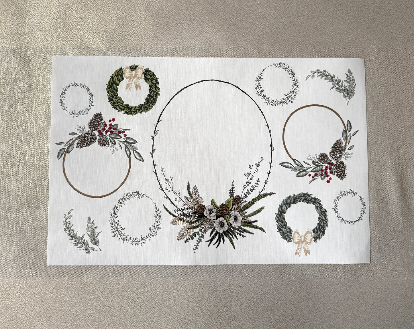 Wreath Placemats (Set of 12)