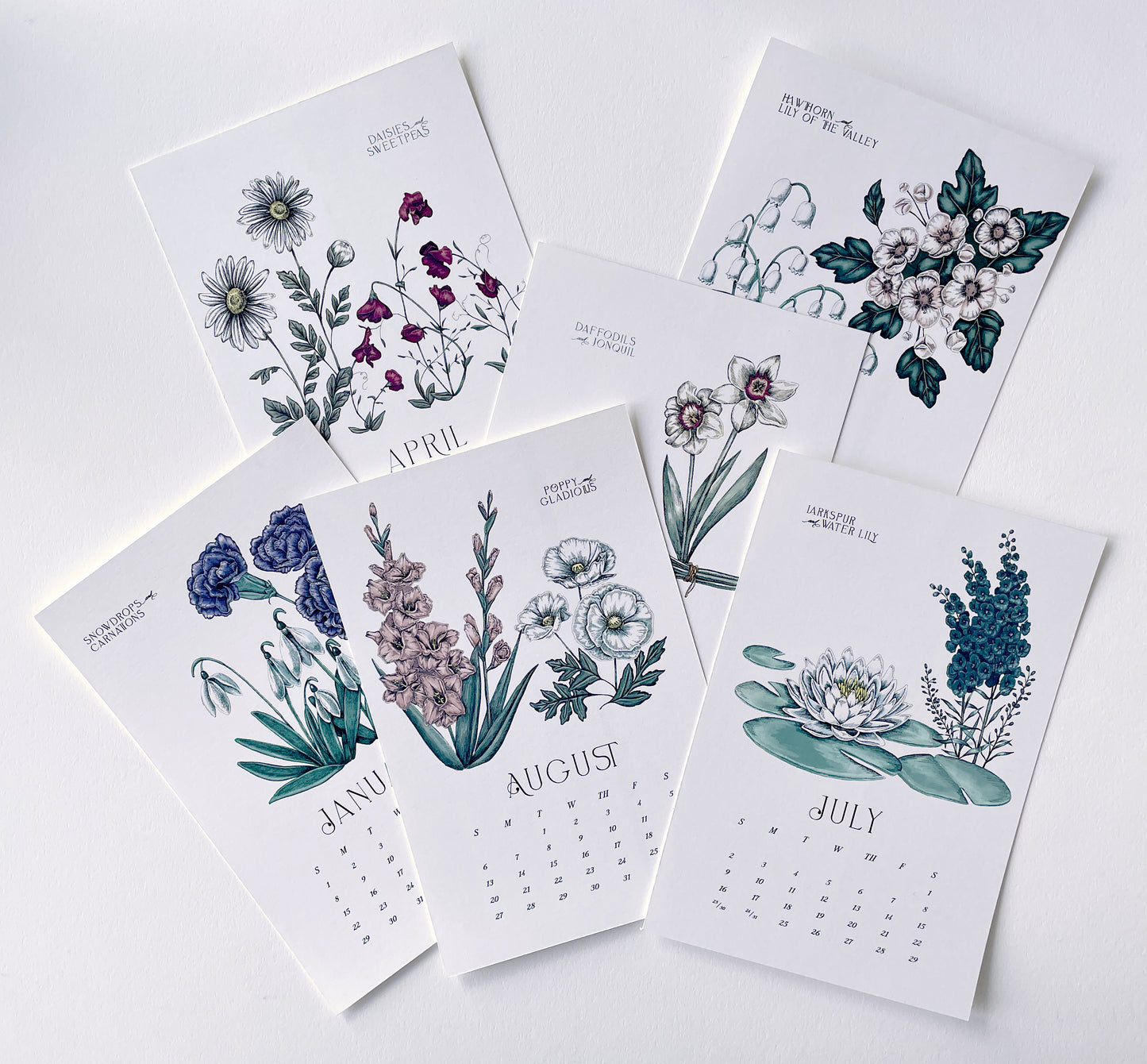 2023 Floral Desktop Calendar
