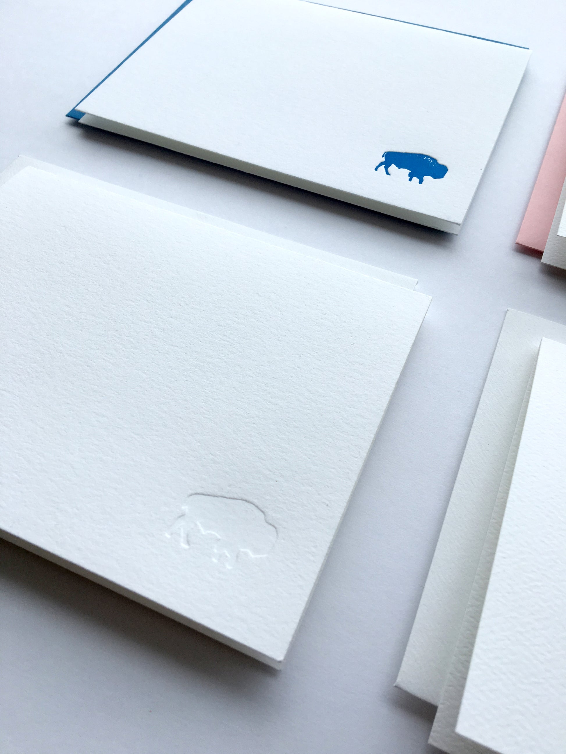 Letterpress card with tiny buffalo in the corner by Rust Belt Love